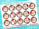 **FREEBIE FRIDAY** "Classic Santas"  - 1" Bottle Cap Images - INSTANT DOWNLOAD