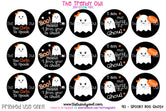 Spooky Boo! Ghost -  Halloween Themed - 1" BOTTLE CAP IMAGES - INSTANT DOWNLOAD