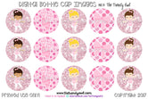 Pink Ballet Inspired Digital Bottle Cap Images - INSTANT DOWNLOAD - 1" Bottle Cap Images 4x6