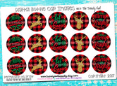 Buffalo Plaid Christmas! - 1" Bottle Cap Images - INSTANT DOWNLOAD